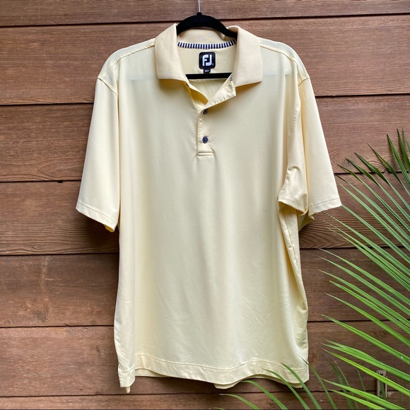 Footjoy Pale Yellow Golf Shirt 